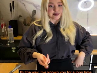 Rushed over to see luxurious blonde, jism in throat during